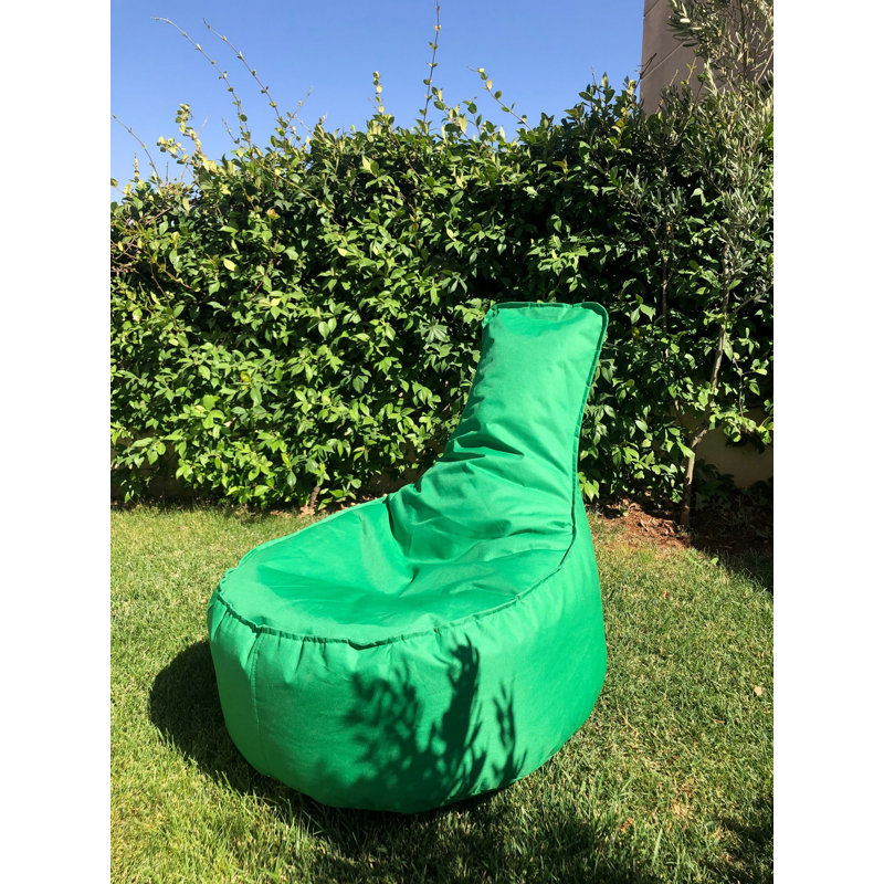 Comfortable Green Bean Bag Chair, 23.6 x 27.6 x 11.8 inches | 100% Polyester with Waterproof Fabric & Removable Zipped Cover | Filled with Recycled Styrofoam Bead Foam, Perfect for Relaxation & Kids' Playrooms