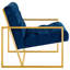 Chaise d'appoint rembourrée en acier inoxydable-43580259-43580281
