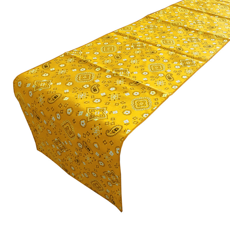 Chemin de table Bandanna, L 24 po x L 60 po, Jaune