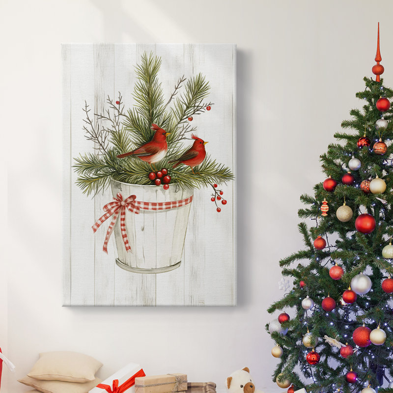 Art des Fêtes de Noël - Toile tendue avec châssis Cxxix, H 18 po x l 12 po