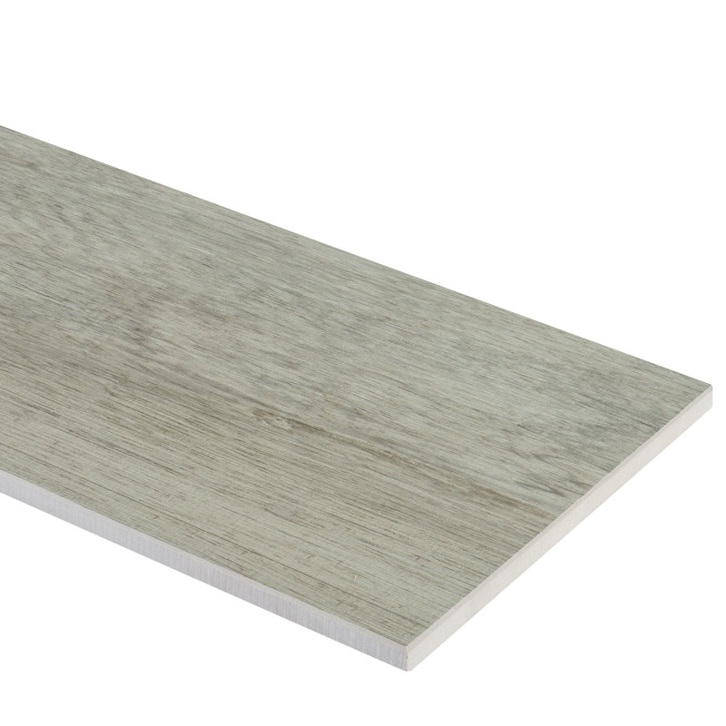 Harmony Grove 8'' W x 36'' L Porcelain Wood Look Singular Tile, Olive Pewter