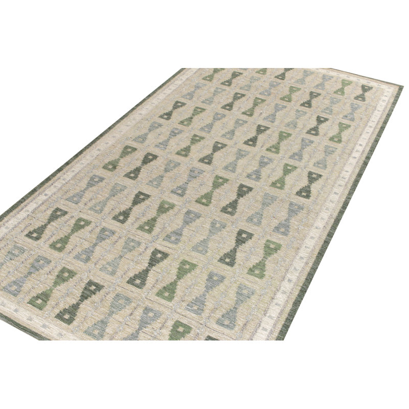 Scandinavian Wool Geometric Area Rug, Rectangle 14' x 20'