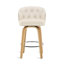 Tabouret de comptoir pivotant H 26 po avec structure en bois Vivi (ensemble de 4)-118609551
