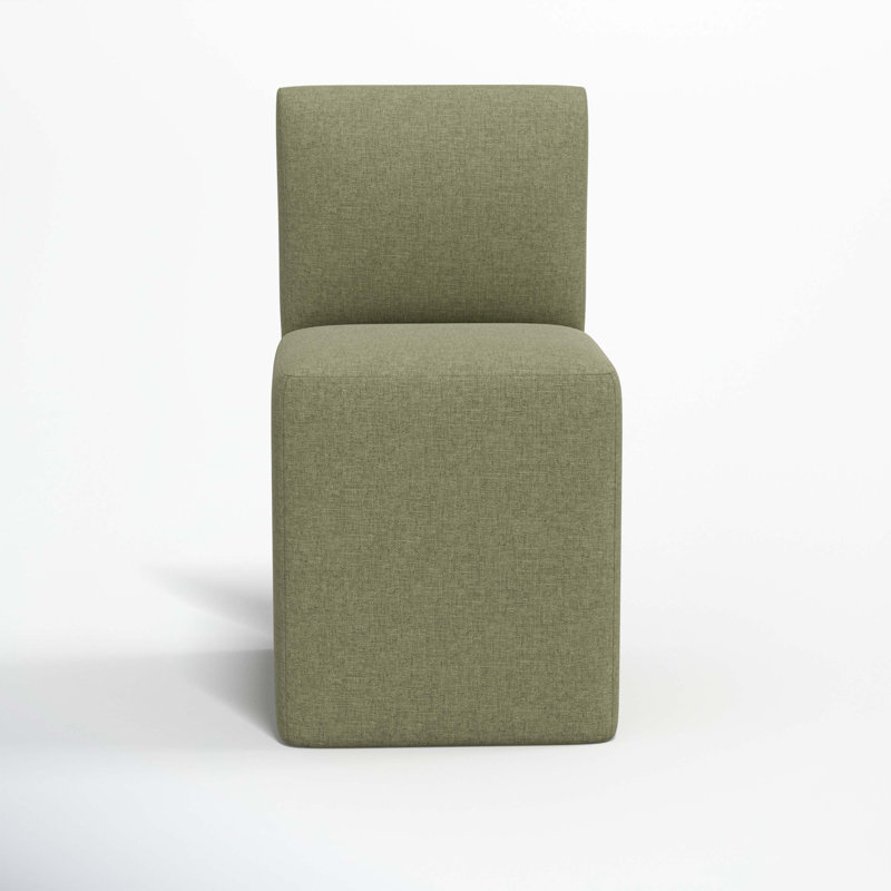 Mendy Upholstered Dining Chair, Zuma Laurel Textured Linen