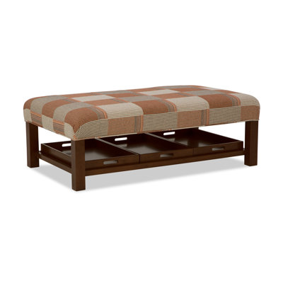 Haven 58"" Wide Rectangle Checkered Cocktail Ottoman with Storage -  Paula Deen Home, P034500 Library 36