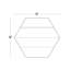 Margo 9" Hexagon Marble and Brass Mosaic Tile-552867190