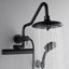 Mini pomme de douche 8 pouces FORNO ACQUA AcquaFALL, finition noir mat, douche de pluie, pomme de douche à main, jets de corps, débit de 2,5 GPM-116472617