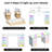 Vanity Desk with Lights RGB Color 11 Square Glass Fronted Drawers with Crystal Handles Type C & USB Charger for Bedroom
