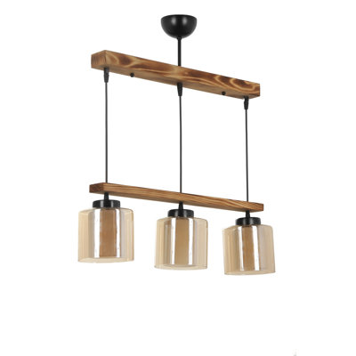 Luminaire suspendu pour îlot de cuisine 3 lumières Weakley