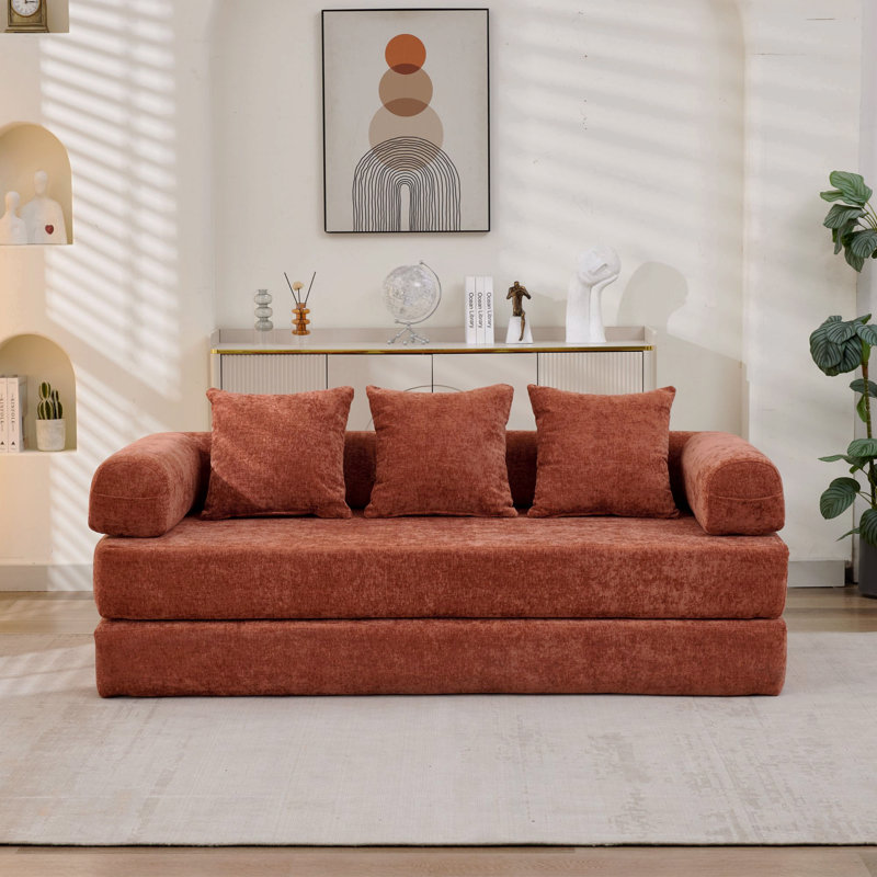 Canapé-lit pliant Boneless Comfy, Orange