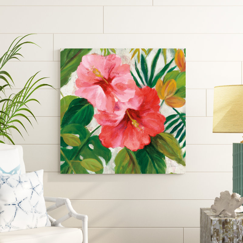 Tropical Jewels I V2 - rose, H 36 po x l 36 po