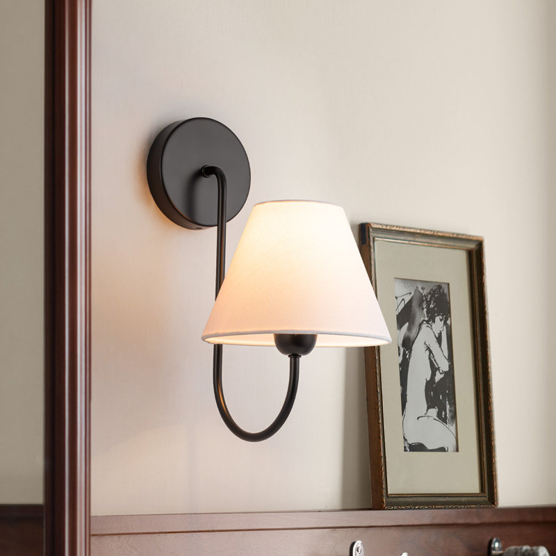 1 - Linen Light Shade Wall Light