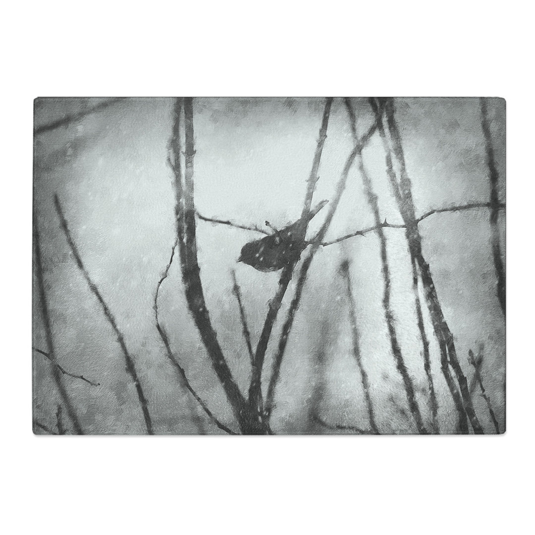 Tempered Glass Bird on a Branch Chopping Board