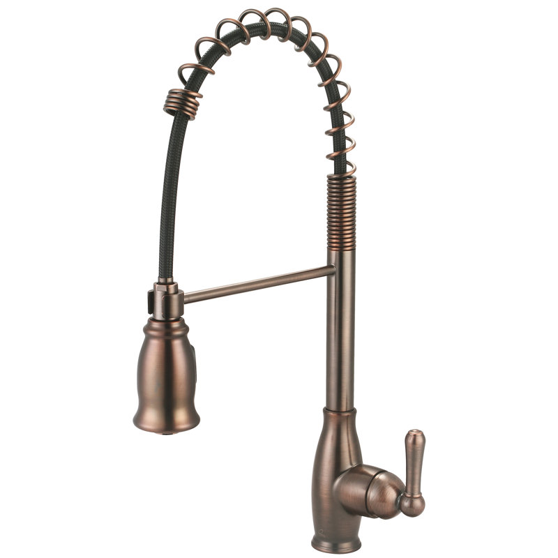 Olympia Faucets Accent Pull Out Kitchen Faucet, Oil Rubbed Bronze