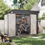 7 ft. 8 in. W x 4 ft. 3 in. D Metal Lean-To Storage Shed