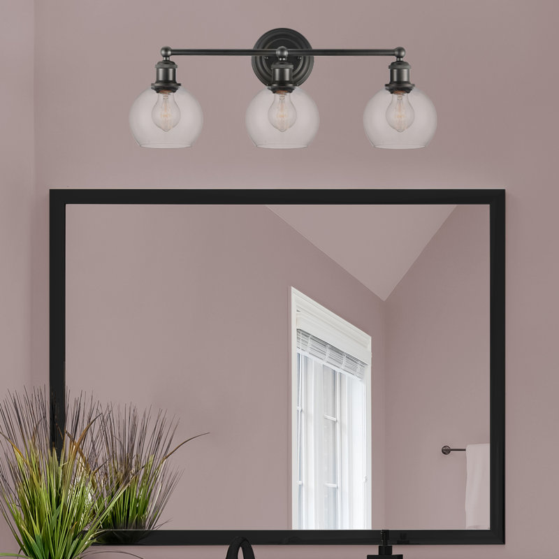 Cornersville 3 - Light Dimmable Vanity Light, Matte Black, Clear