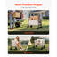 Foldable Wagon Cart Converts to Bench 550lb Load & 220L Utility Wagon for Camp