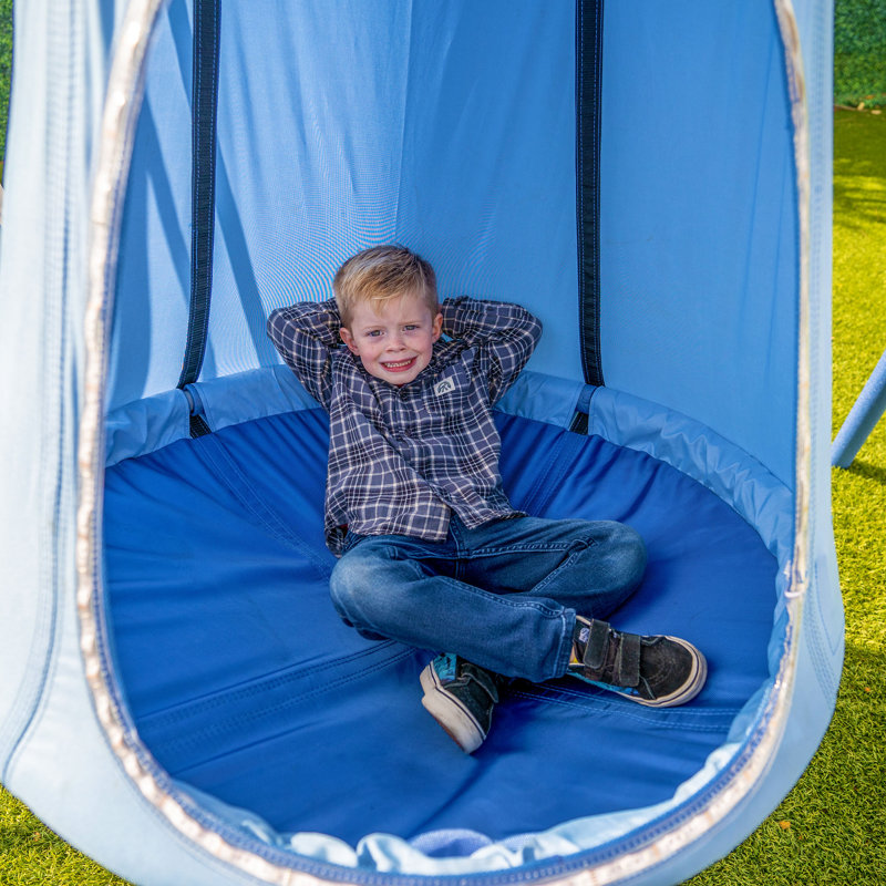 Portique à balançoire en métal Sports Star avec garantie à vie sur glissière double de 5 pi