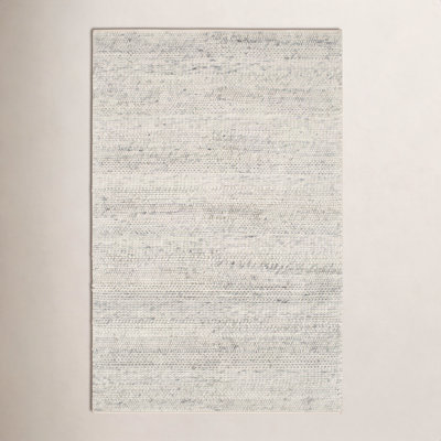 Zekia Beige Gray Flatweave Wool Rug