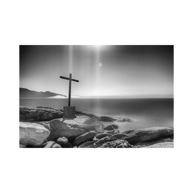 Cross On The Rocks - Wrapped Canvas Print, 66.04 cm H x 45.72 cm W