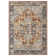 Rectangle Moroccan Machine Woven Polypropylene Area Rug in Orange/Grey/Black