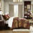 4 Piece Comforter In Brown For King Bed With Fillings Delicate Details