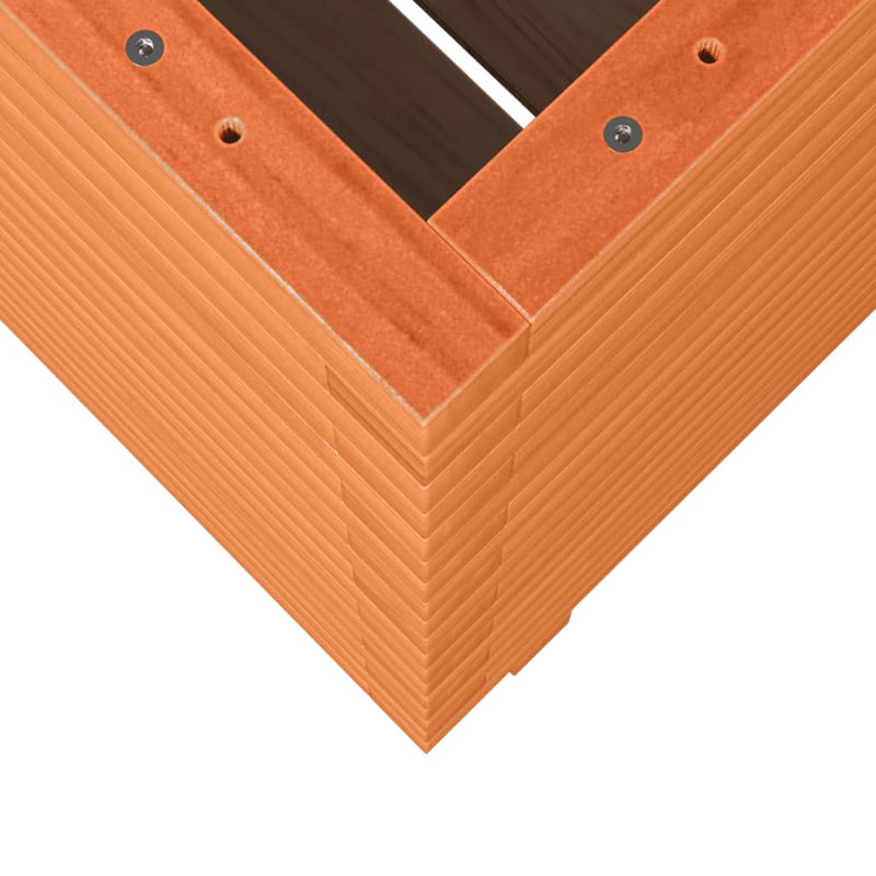 Wood Planter Box, 72cm H x 50cm W x 50cm D, Wax Brown