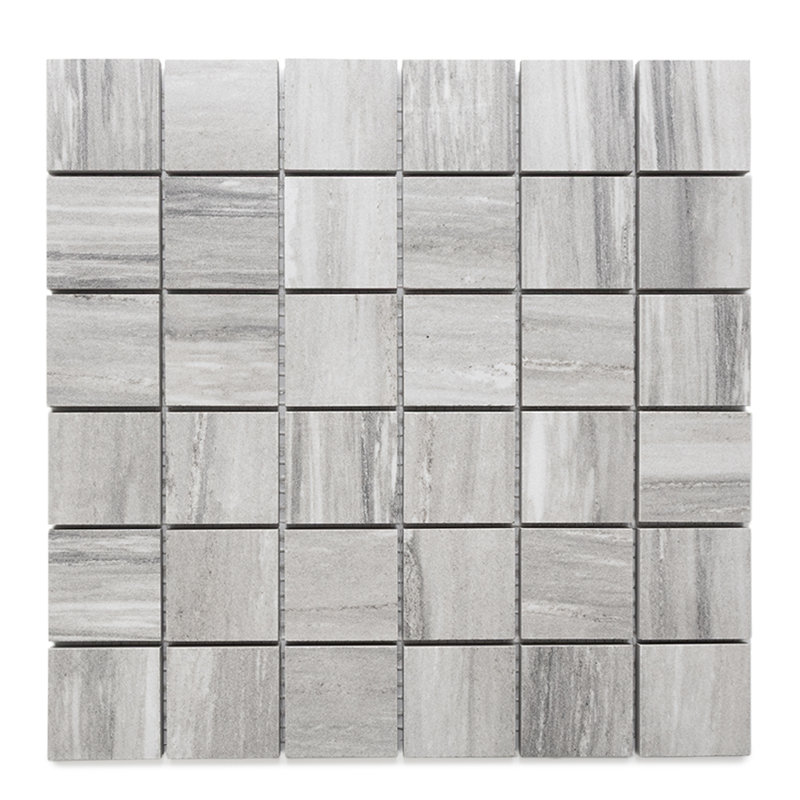 Penthouse 2" x 2" Porcelain Grid Mosaic Wall & Floor Tile, Pearl Attraction
