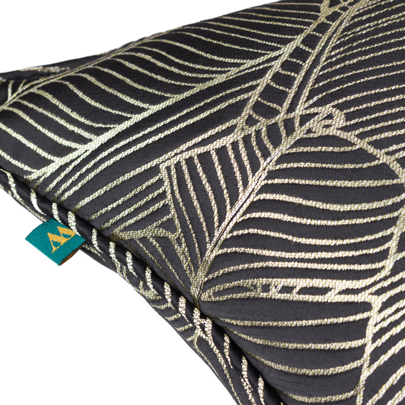 Seeneytown Seymour Geometric Square Throw Cushion, Black