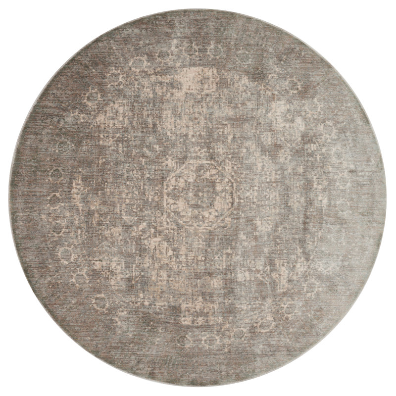 Gris/Tapis décoratif sauge, Rectangle 2 pi 7 po x 4 pi