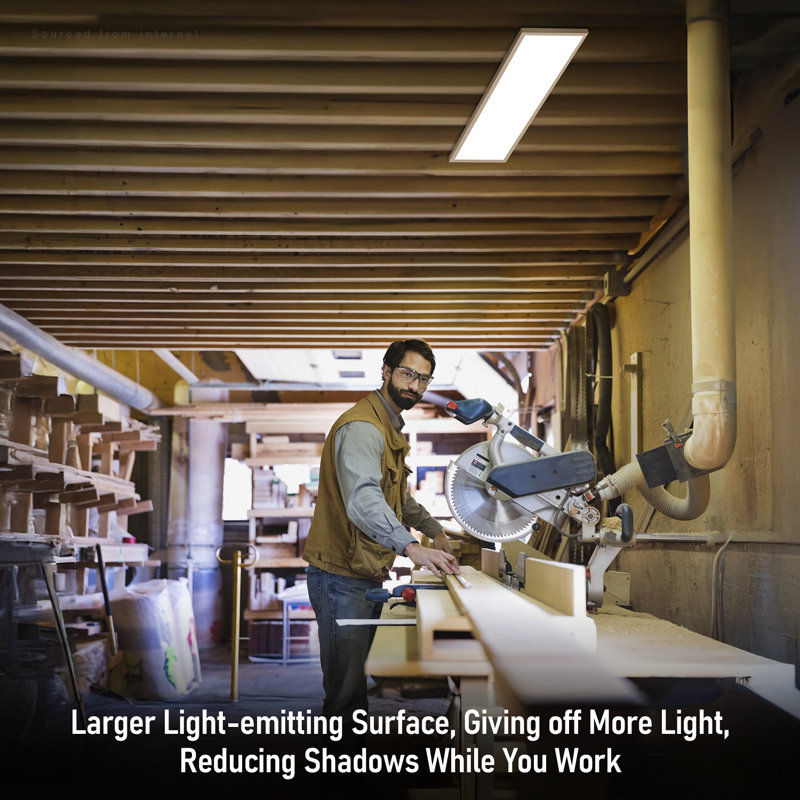 1x4 Ft LED Flat Panel Flush Mount Light Anti-Glare, 3500K/4000K/5000K Selectable, 30W/40W/46W