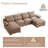  113''W Modern U Shape Sectional Couch Oversized Wide Armrest Sectional Sofa-333712803