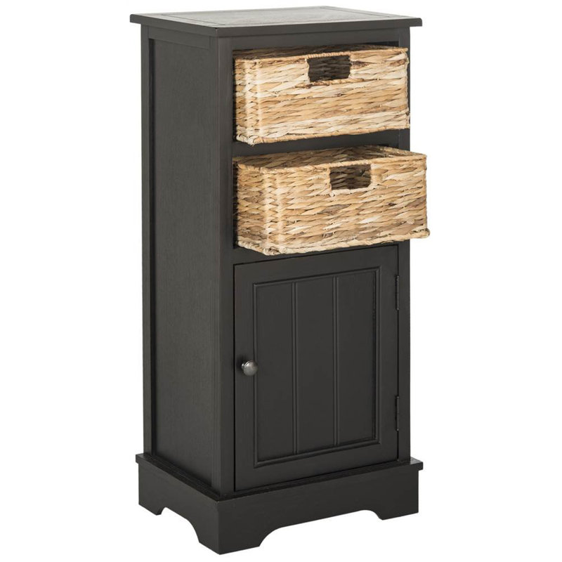 Armoire de rangement en bois, Noir patiné