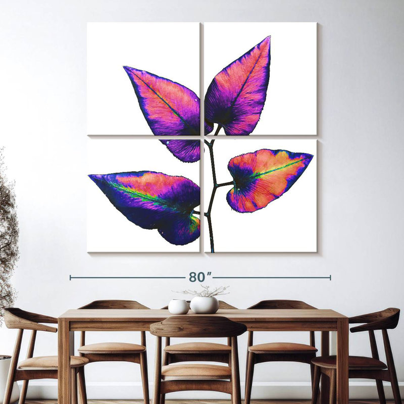 Harnek Colourful Heart Leaves, 74" H x 74" W