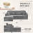 Boneless U-Shaped Modular Sectional Sofa, Cloud L-Shaped Sectional Couch with Deep Seat for Living Room Bedroom-251076616-251076620