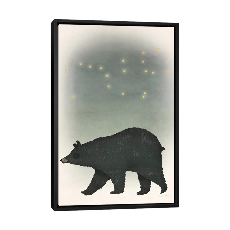 « ursa majeur », reproduction d’art sur toile, H 26 po x l 18 po x P 1,5 po, Toile avec cadre noir, Pas de tapis