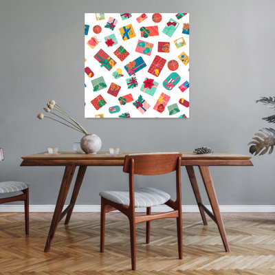 Festive cadeaux emballés, abstrait coloré, art contemporain contemporain