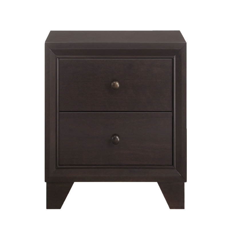 Espresso 2-Drawer Nightstand