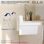 Évier à lessive mural en céramique 24 po x 19 po x 16,5 po avec robinet central Ellai