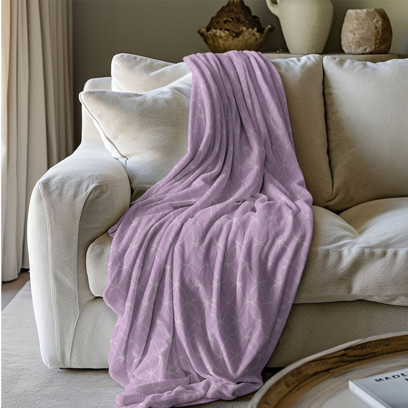 Motif vert - couverture en sherpa de qualité supérieure 1 pièce, Lit simple