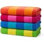 Serviettes de plage douces et surdimensionnées en vrac | Serviette 29 po x 58 po à rayures en velours | Absorbant, séchage rapide | Serviettes épaisses 100% coton (paquet de 4)