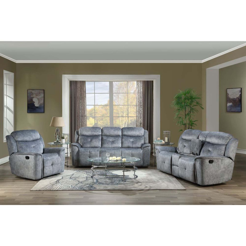 Arlette Sofa Gray Fabric, Gray