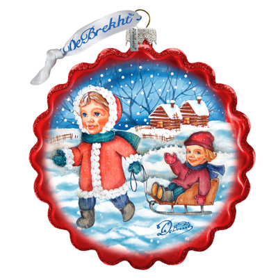 4'' Glass Hanging Figurine Ornament