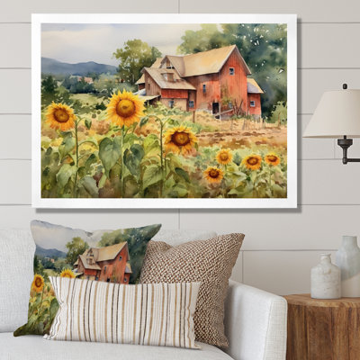 Golden Sunflower At The Farm III - Floral Wall Art