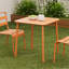 Table de salle à manger d'extérieur (rouge) Sera-1783597068