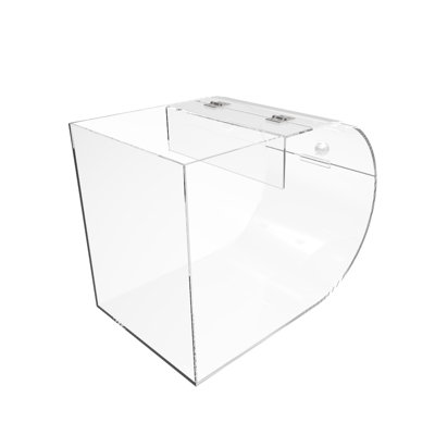 Rodrigo Plaxiglass Curve Candy Bin Acrylic Round Candy Dispenser Transparent Treats Rack - 7 1/2" W Open Top Design