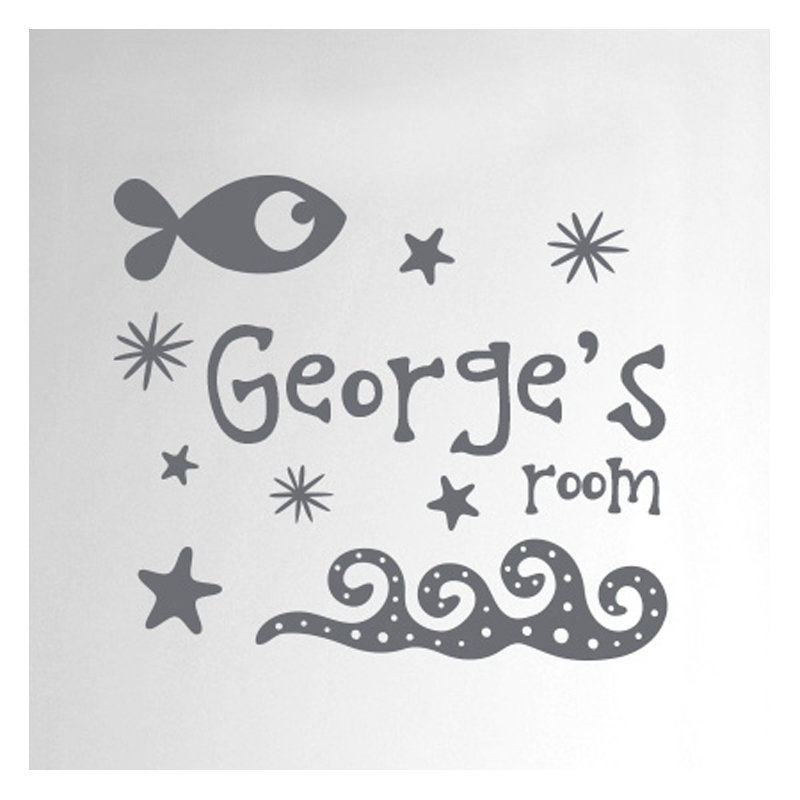 Nautical & Beach Wall Decal, Grey