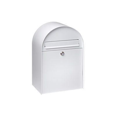 Nordic Wall Mounted Galvanised Steel Lockable Weatherproof Post Box - 48x30x23cm