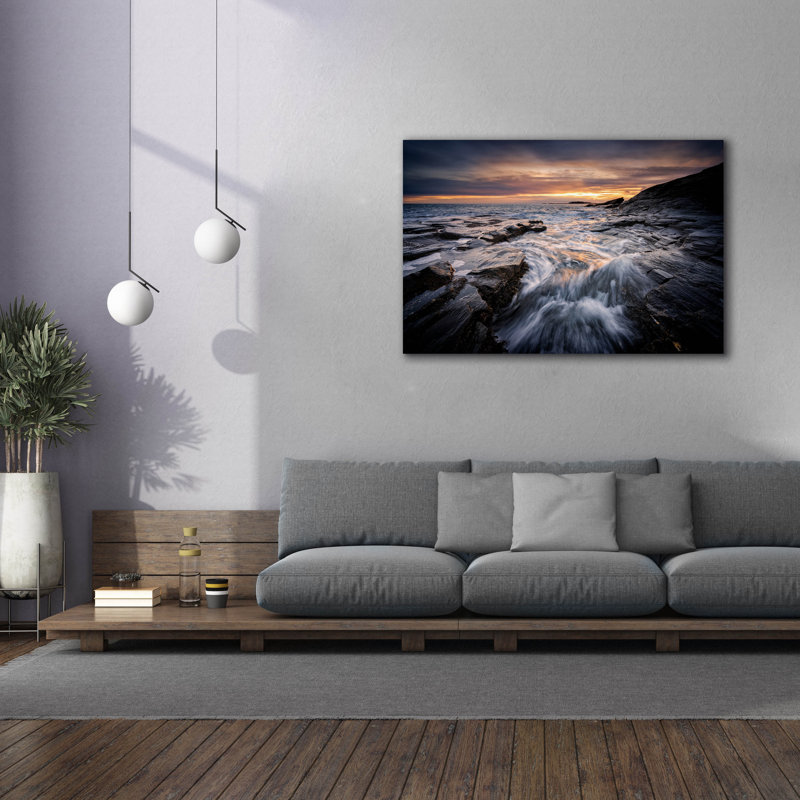 "Epic Graffiti" Sunset at Two Lights "par Rick Berk, art mural sur toile