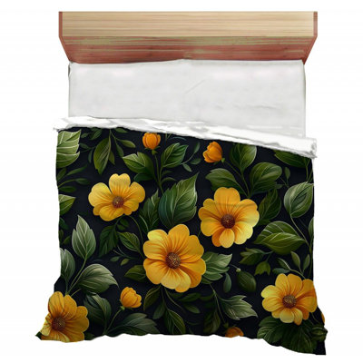 Trendy Floral Plush Microfiber / Polyester Comforter